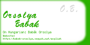 orsolya babak business card